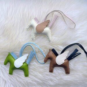 Brand New: Luxury Horse Handbag Charm –  Premium Lambskin Leather